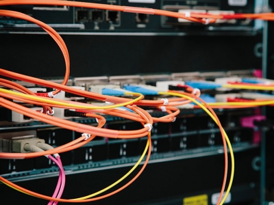 Netzwerkschrank Glasfasern